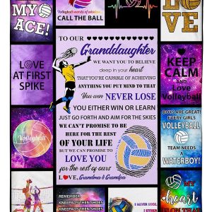 Volleyball Grandddaughter Love Blanket