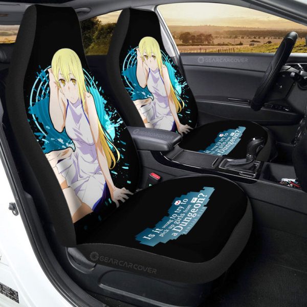 Waifu Girl Ais Wallenstein Car Seat Covers Custom Dungeon Ni Deai Wo Motomeru Car Accessories