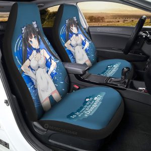 Waifu Girl Hestia Car Seat Covers Custom Dungeon Ni Deai Wo Motomeru Car Accessories