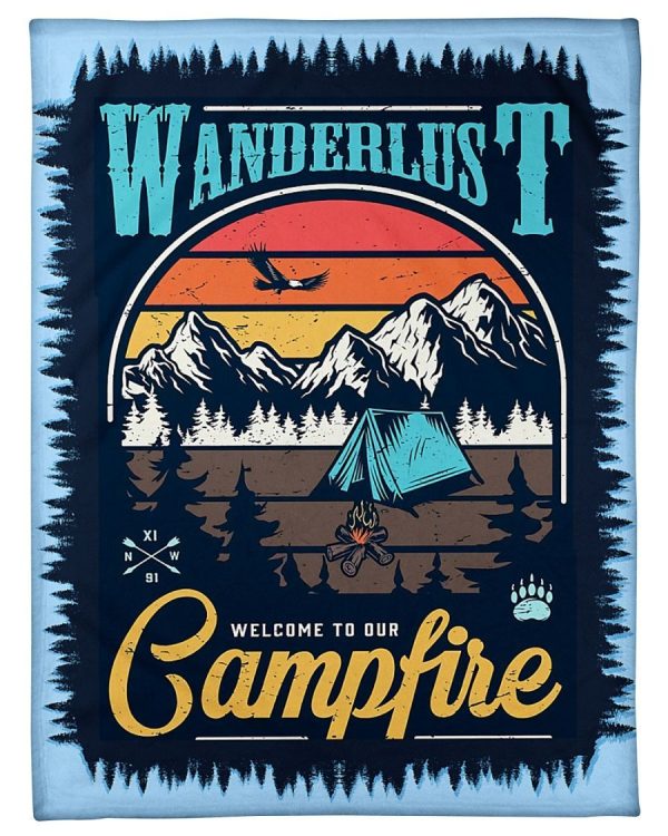 Wanderlust Welcome To Our Campfire Blanket