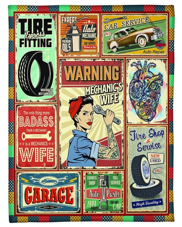 Warning Mechanic’s Wife Blanket