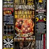 Warning This Aircraft Mechanic Skull Blanket