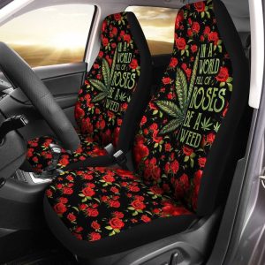 Weed Car Seat Covers In A World Full Of Roses Custom Car Accessories