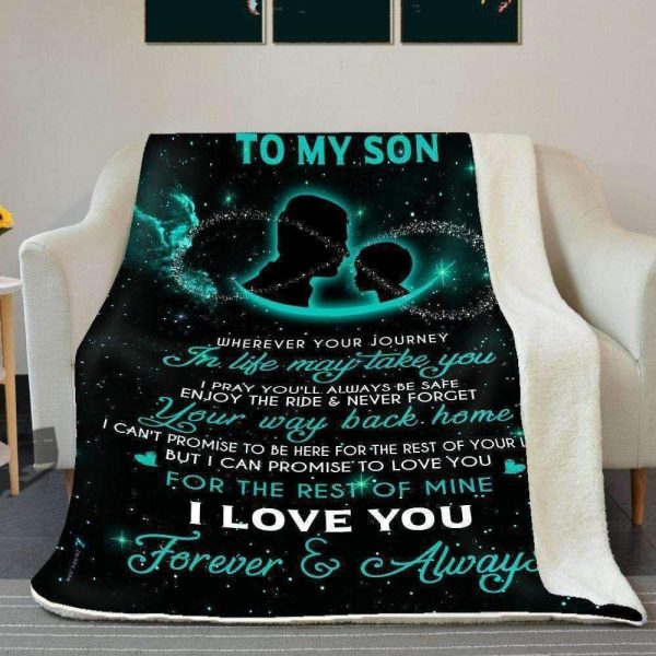 Wherever Your Journey In Life May Take You Message Dad Gift For Son Blanket