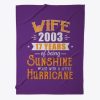 Wife Since 2003 17 Years Of Being Sunshine Anniversary Gift Blanket