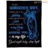 Wife  – To My Gorgeous Wife Missing You Is My Hobby Caring For You Is My Job Good Night Baby Sleep Tight Blanket