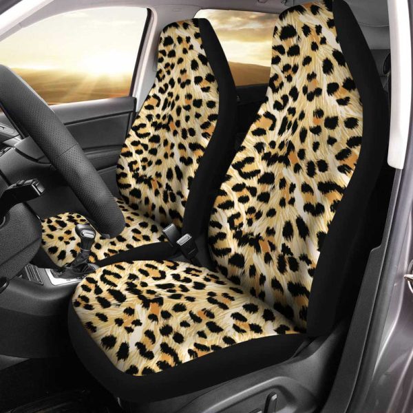 Wild Cheetah Print Car Seat Covers Custom Animal Skin Pattern Car Accessories