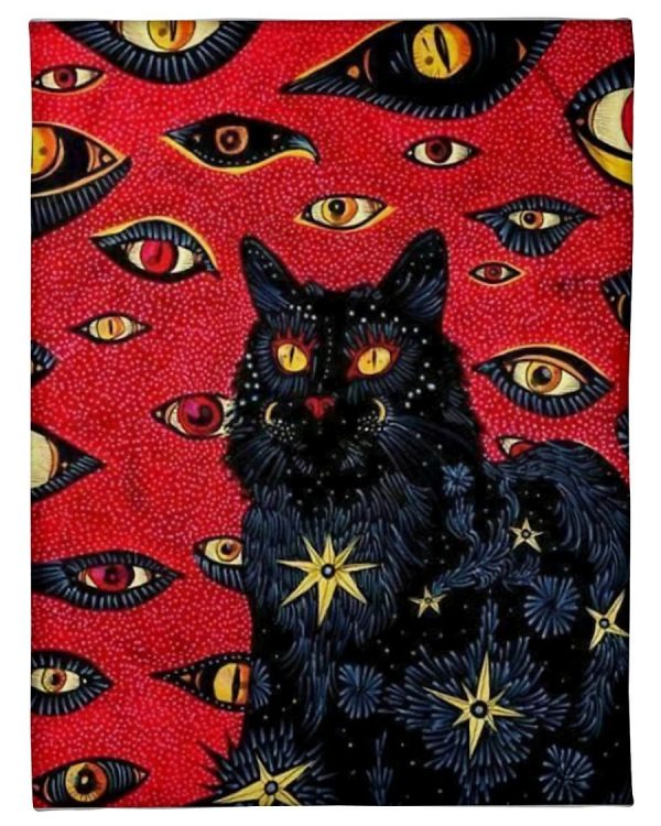 Witchcraft Black Cat Blanket