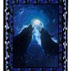 Wolf Couple Moon Blanket