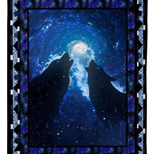 Wolf Couple Moon Blanket