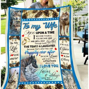 Wolf  Gift For Wife Love You Always Blanket