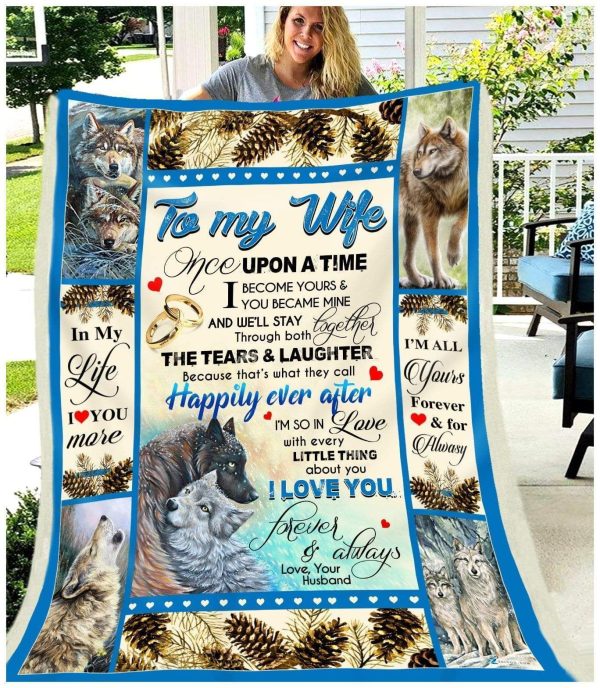 Wolf  Gift For Wife Love You Always Blanket