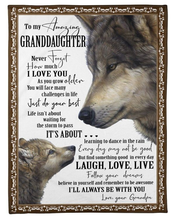 Wolf Granddad Reminds Amazing Granddaughter To Face Challenges With The Best Blanket