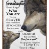 Wolf Grandpa Reminds Granddaughter How Brave Strong And Smart She Is Blanket