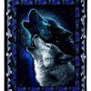 Wolf Howling Blanket