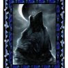 Wolf Howling Moon Blanket