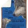 Wolf Love Message Of Pa To Granddaughter Blanket