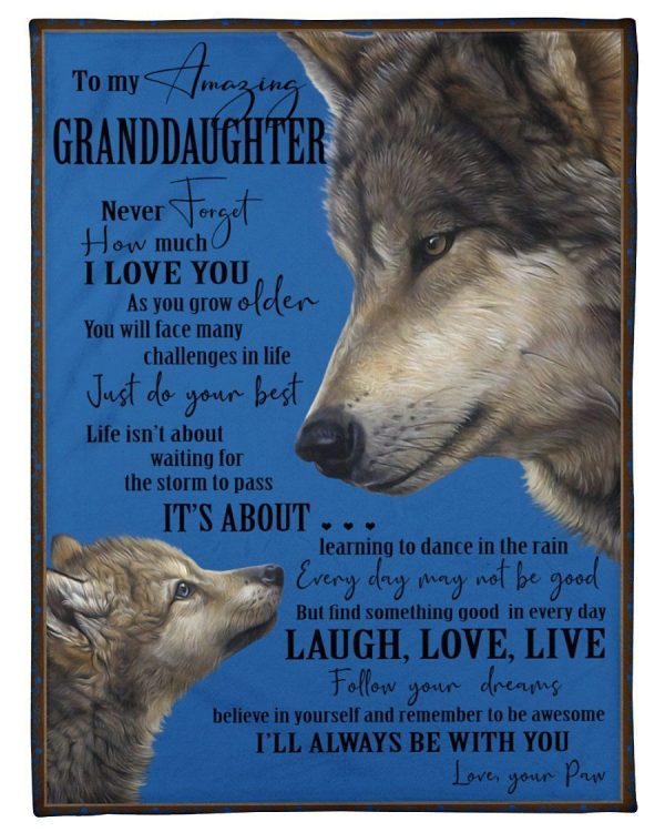 Wolf Love Paw Reminds Granddaughter To Face Challenges With The Best Blanket