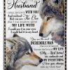 Wolf To My Husband I Love You Always With My Whole Heart Blanket