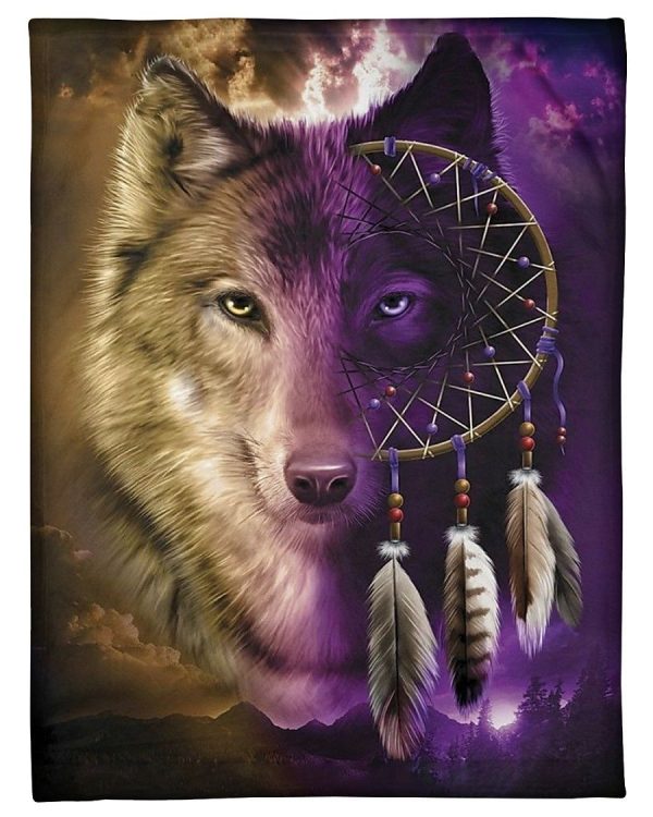 Wolf Wolf Dream Catcher Blanket