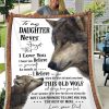 Wolves Dad Gift For Daughter Never Forget That I Love You Blanket