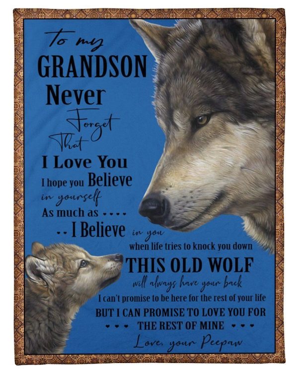 Wolves Peepaw Hopes Grandson To Believe In Himself Blanket