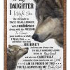 Wolves To My Daughter Face Challenges With Confidence Family Gift Blanket