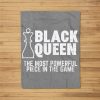 Womens Black Queen Most Powerful Chess African American Women Gift Fleece Blanket