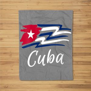 Womens Cuban Flag Cuba Miami Spanish Cuban Roots Fleece Blanket