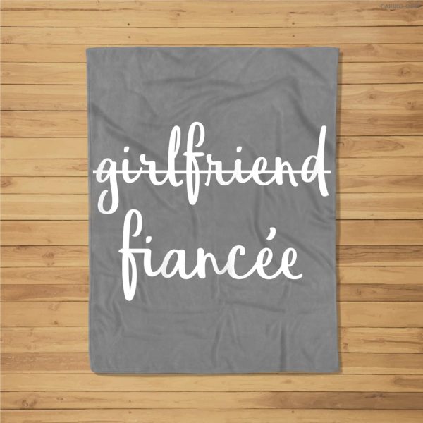 Womens Girlfriend Fiancee Funny Fiance Engagement Party Fleece Blanket