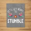 Womens Let’S Get Ready To Stumble Beer Camping Flamingo Funny Fleece Blanket