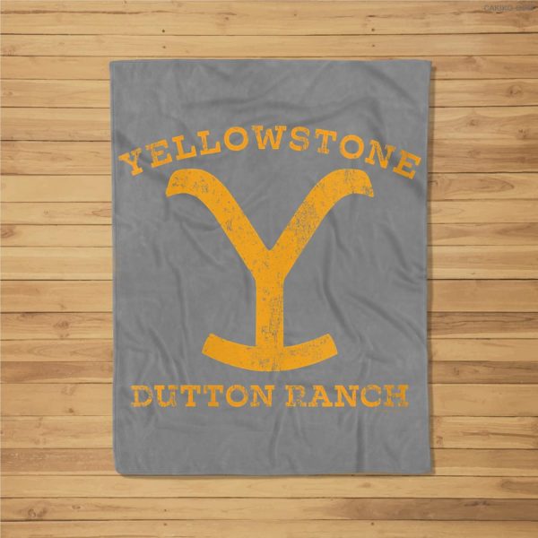 Womens Yellowstone Dutton Ranch Fleece Blanket