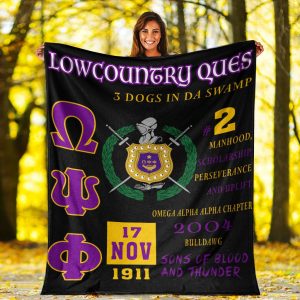 Wonderprint Home Set Lowcountry Ques Omega Psi Phi Premium Blanket Lt10