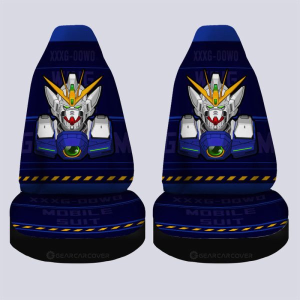 XXXG-00W0 Wing Gundam Zero Car Seat Covers Custom Gundam Anime Car Accessories