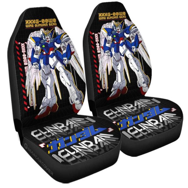 XXXG-00W0 Wing Gundam Zero Car Seat Covers Custom Gundam Anime Car Accessories