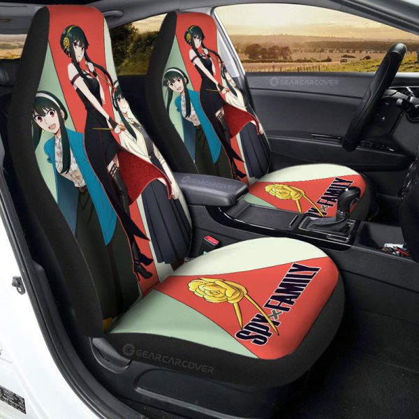 Yor Forger Car Seat Covers Custom Spy x Family Anime Car Accessories