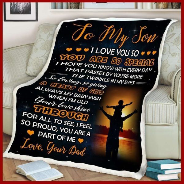 You Are A Part Of Me Gift For Son Blanket