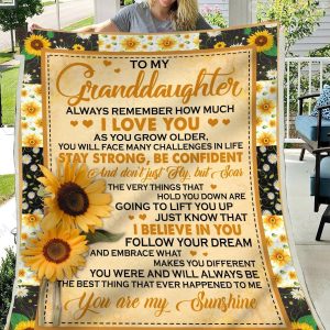 You Are My Sunshine Gift For Granddaughter Blanket