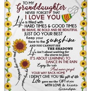 You Are My Sunshine Great Gift From Grandpa To Granddaughter Blanket