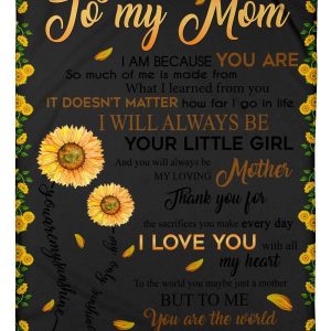 You Are My Sunshine You Are The World Great Gift For Mom From Daughter Blanket