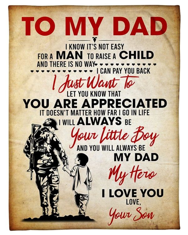 You Will Always Be My Dad My Hero Blanket