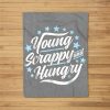 Young Scrappy And Hungry (Dark) Fleece Blanket