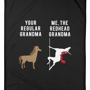 Your Regular Grandma And Me The Redhead Grandma Gift For Horse Lovers Blanket