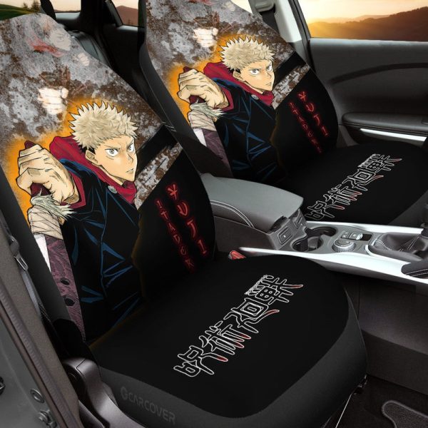 Yuji Itadori Car Seat Covers Custom Anime Jujutsu Kaisen Car Accessories