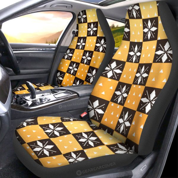 Zenitsu Agatsuma Car Seat Covers Custom Anime Car Accessories