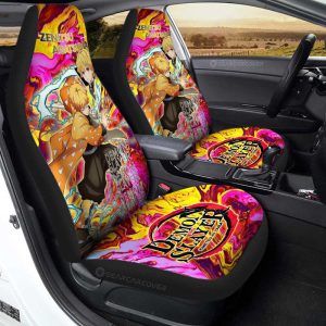 Zenitsu Agatsuma Car Seat Covers Custom Car Accessories For Fans