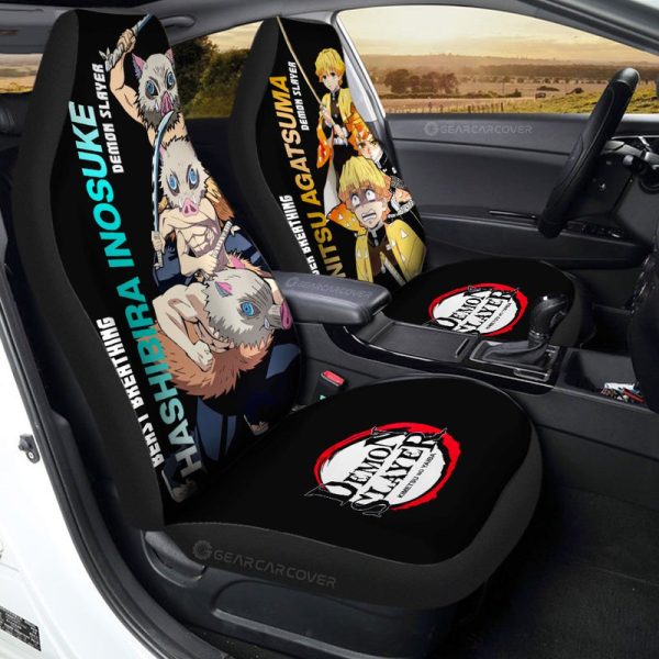 Zenitsu And Inosuke Car Seat Covers Custom