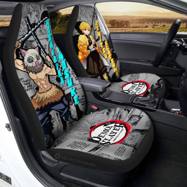 Zenitsu And Inosuke Car Seat Covers Custom Demon Slayer Anime Mix Mangas