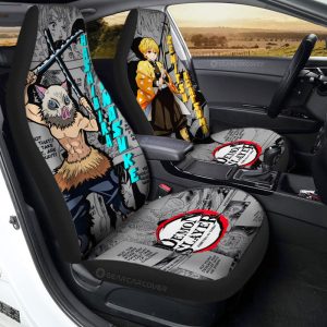 Zenitsu And Inosuke Car Seat Covers Custom Mix Mangas