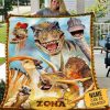 Zona Dinosaur Custom Text Name Printed Blanket